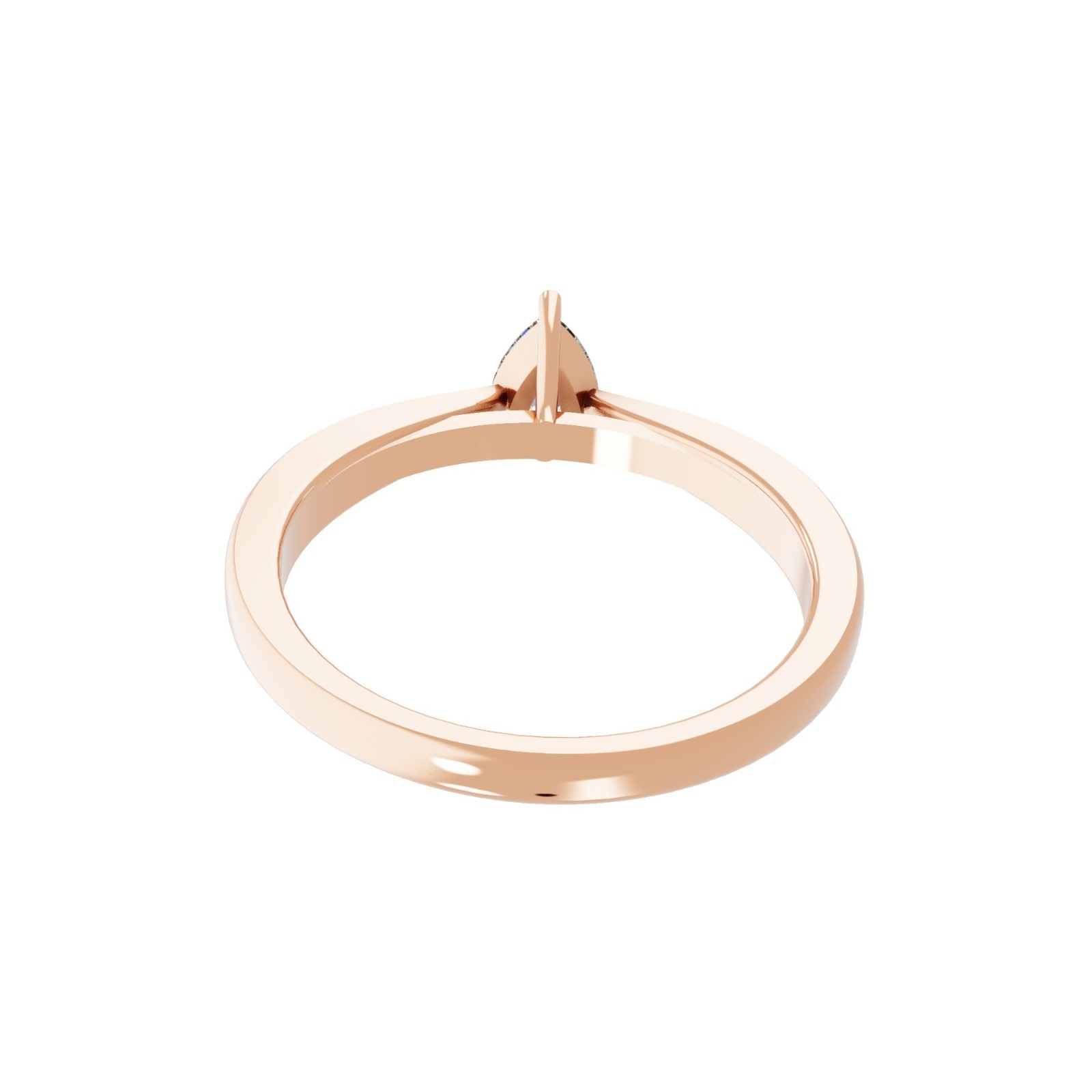 0.50 Ct Lab Grown Pear Diamond Solitaire Ring 9K Rose Gold Anniversary Gift