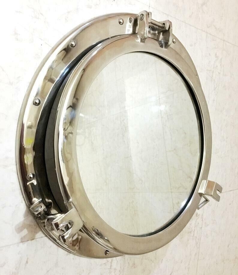 Handmade Decorative Porthole Mirror 20″ Nautical Ship Cabin Window Wall Décor