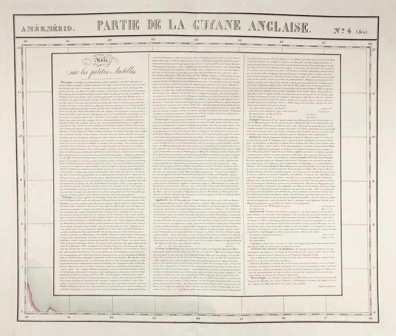 Lesser Antilles Venezuela South America Map Vandermaelen 1825