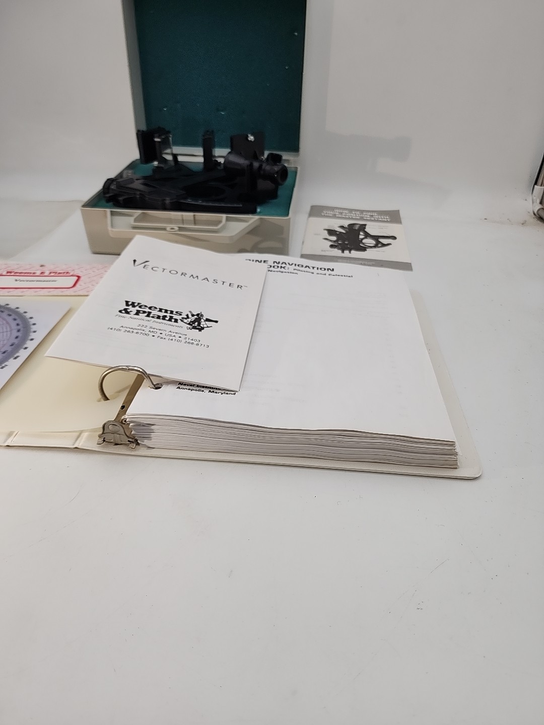 Davis Instruments Mark 15 Master Sextant + Vectormaster + Navigation Workbook