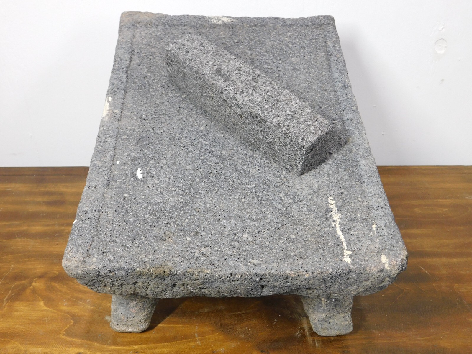 Antique Metate #15-Grinder-Rustic-Complete-Old Mexican–Primitive-13×17.5×11.5H
