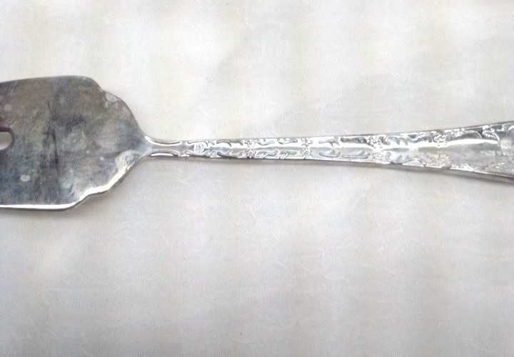 Enchanted Rose Large Serving Fork Wm Rogers Vintage Silver plated Flatware