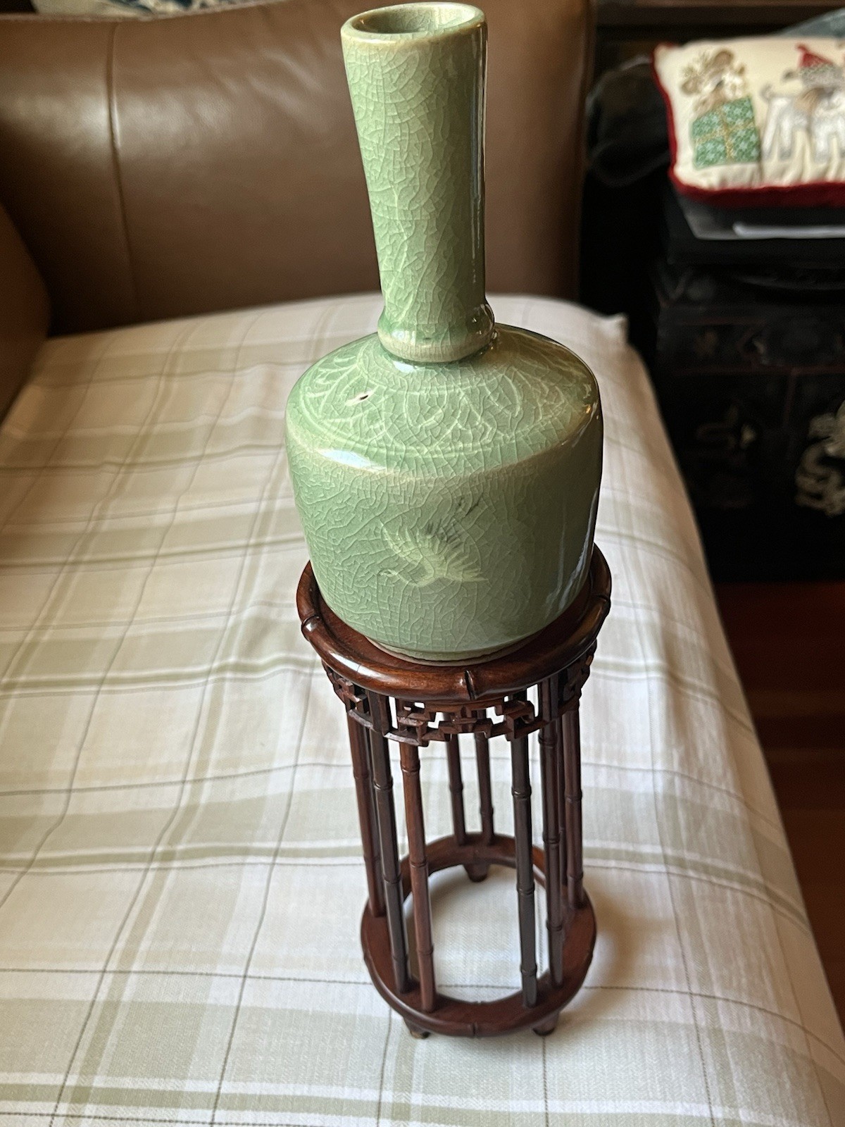 celadon vase
