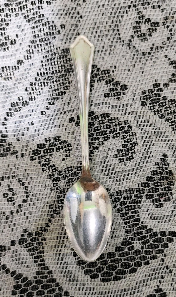 😎ANTIQUE c1917 VERNON SILVERPLATED STANLEY ‘S RESTAURANT DEMITASSE SPOON ☕️