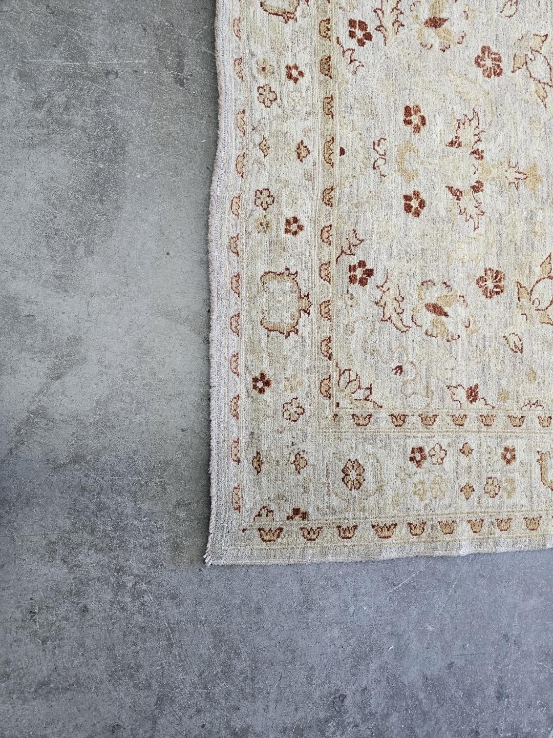 Hand Woven Rug 6’2”X 5’ft Geometric Wool Light Brown By Art Resources Pakistani