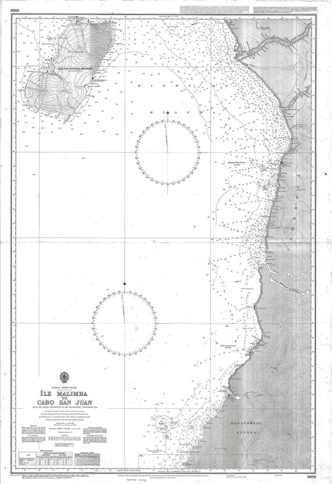 Admiralty 1888 Africa West Coast Ile Malimba To Cabo San Juan Chart Map Maritime