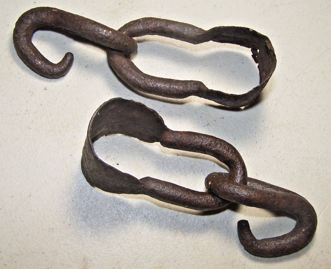 Antique Primitive Single Tree Yoke Iron End Hooks Blacksmith Hand Forged( EARLY