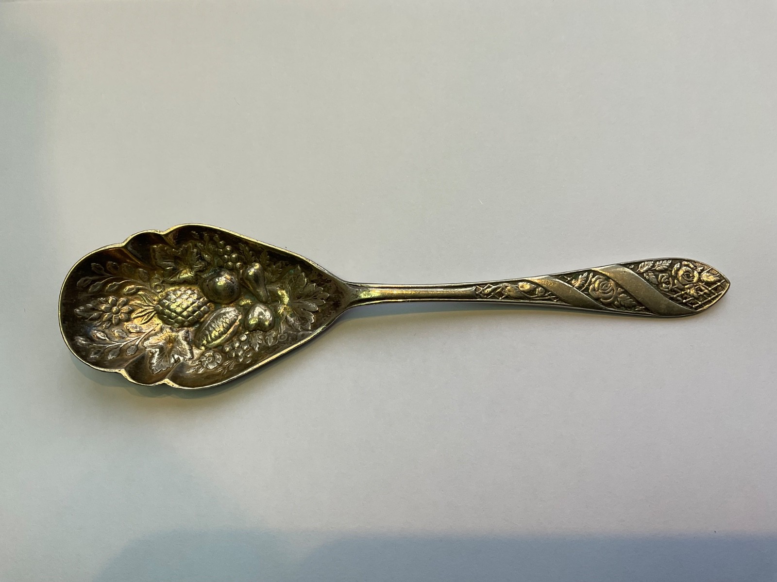 Antique Vintage Berry Spoon Potter A1 Silver Plate 14cm