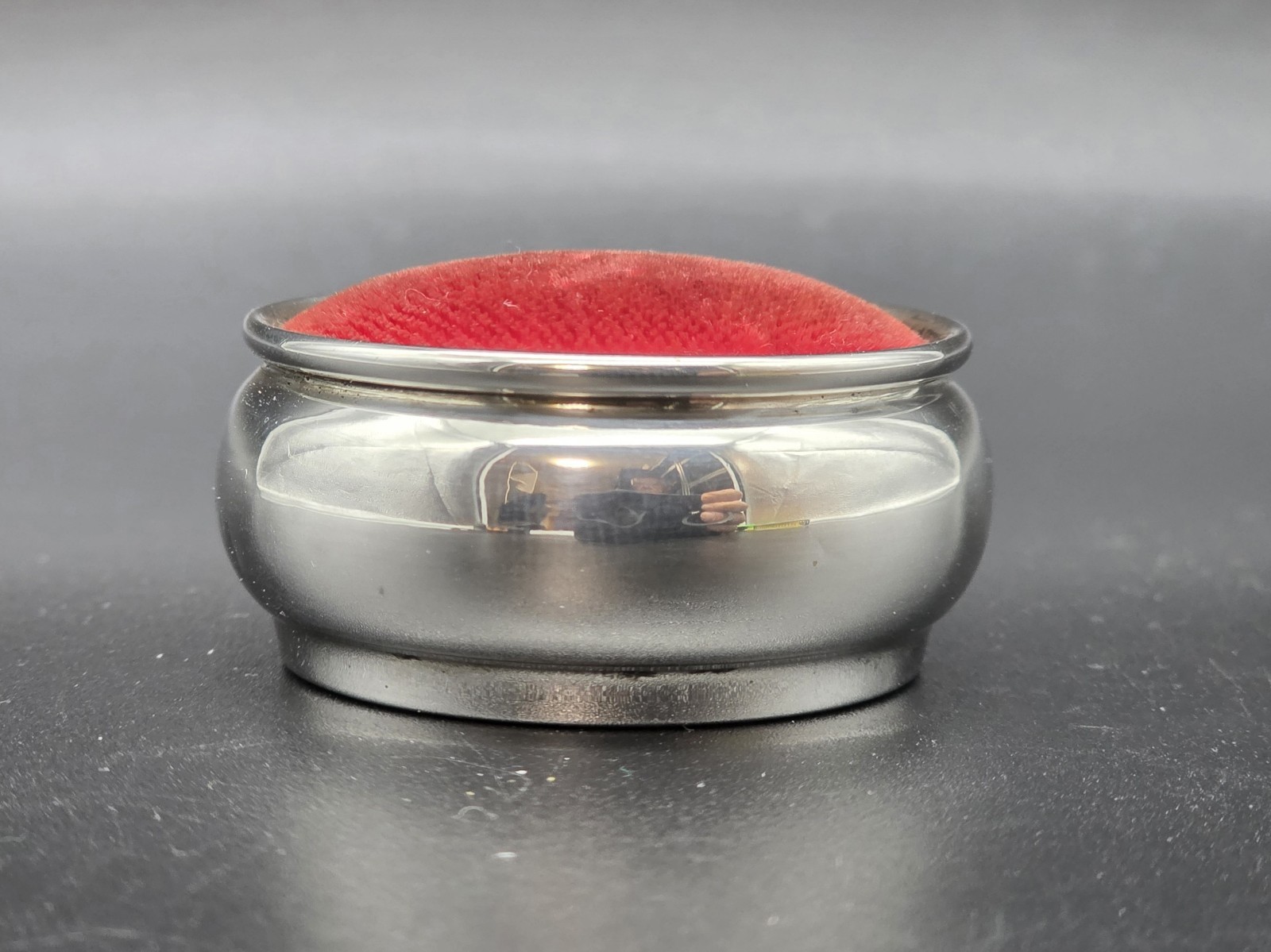 Vintage Art Deco Style Sterling Silver Pin Cushion/UK/DB/Birmingham/1985