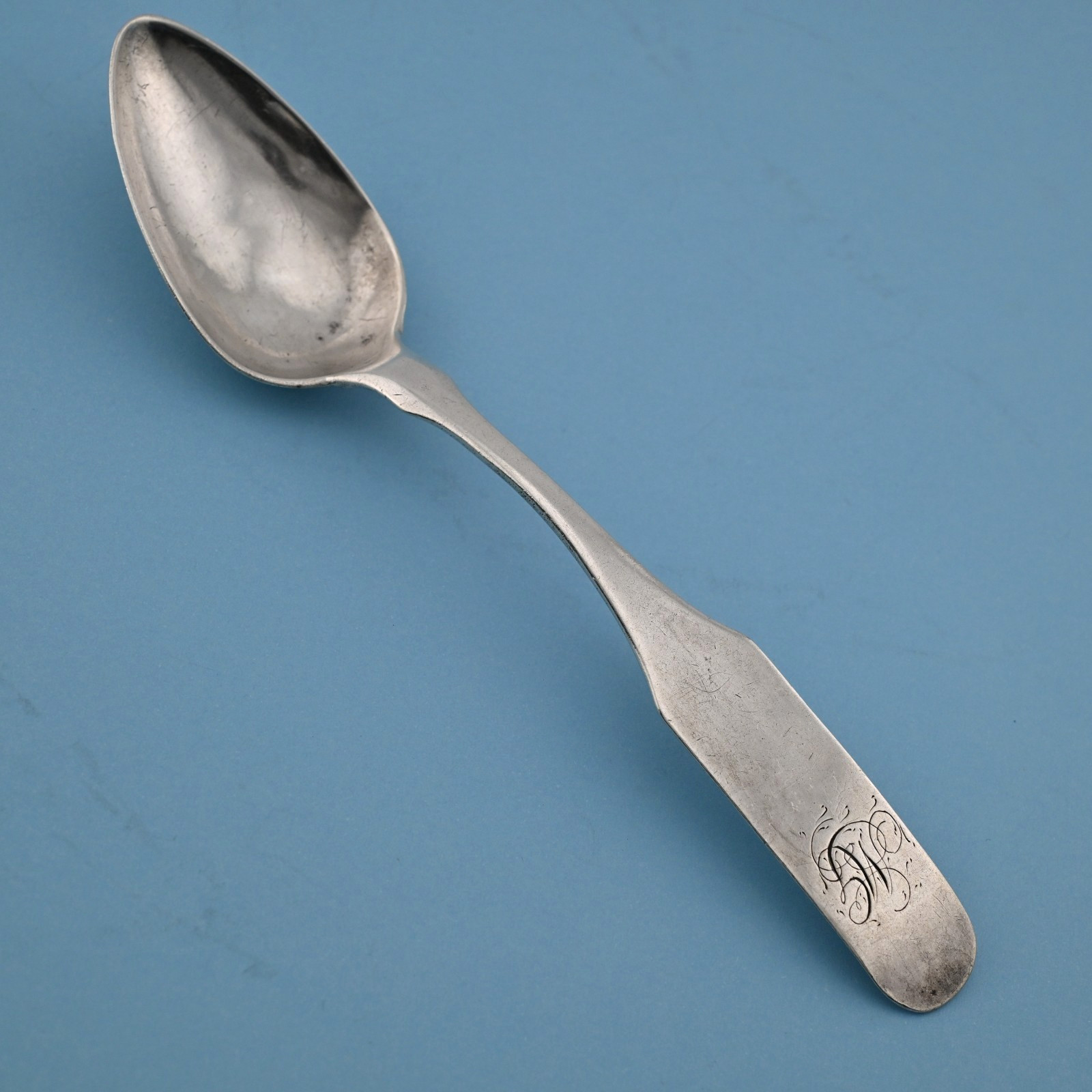 Rare Early Coin Silver Spoon Peter Bentzon African American Silversmith c1800’s