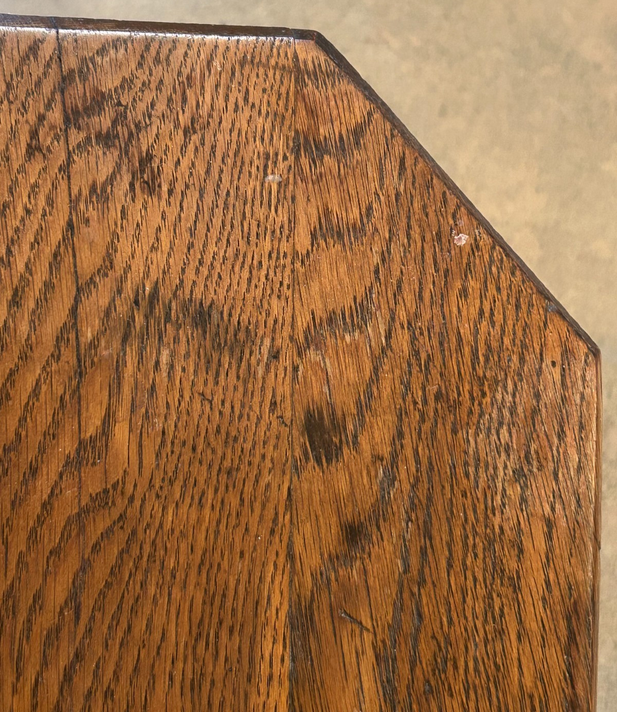 Antique MISSION OAK WOOD TABOURET TABLE Octagon Arts Crafts Furniture Pedestal