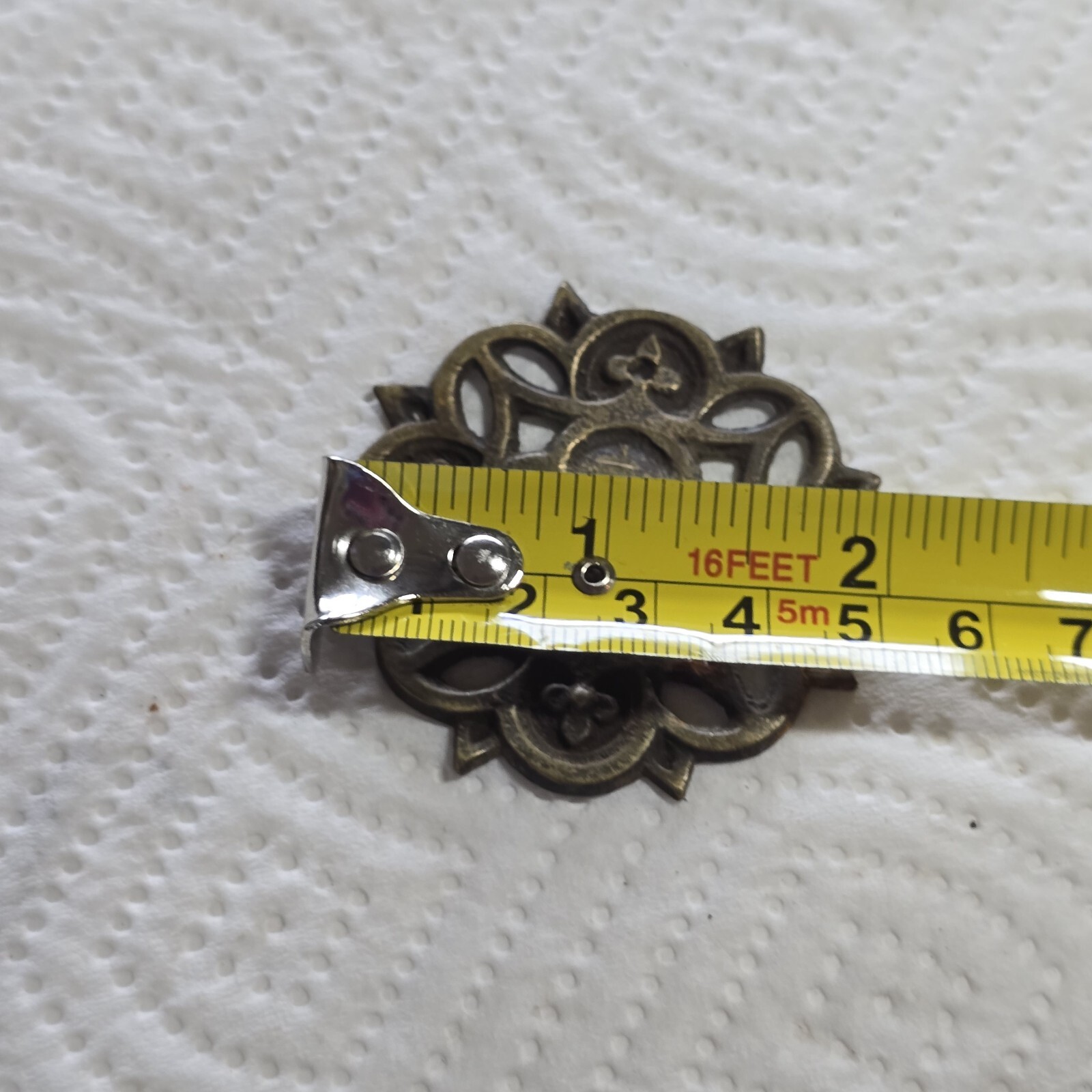 Antique Vintage KBC Bronze Brass Faceplate Nice Patina