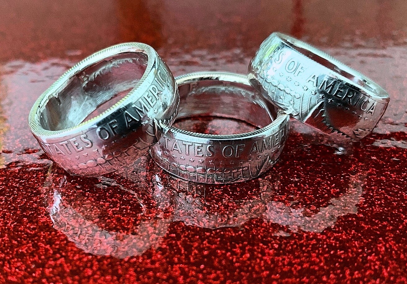 Silver JFK Half Dollar Coin Ring – Independence Hall