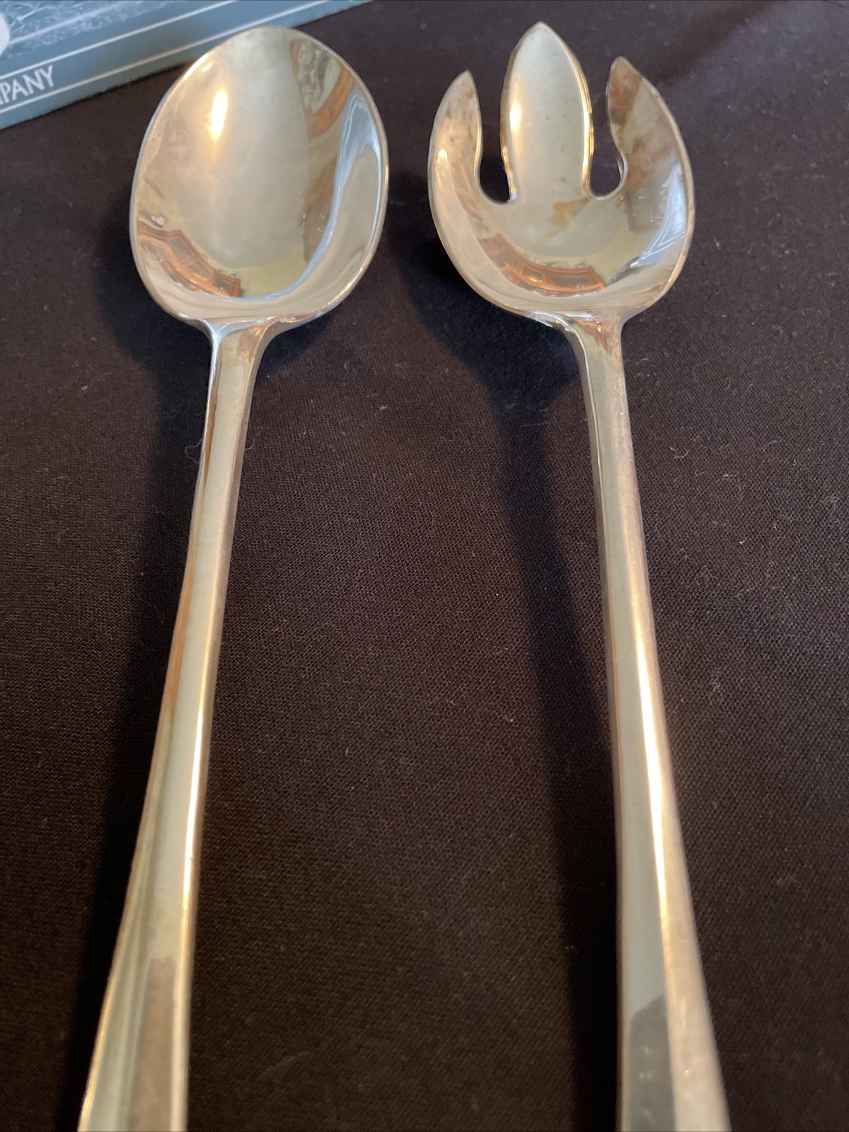 International Silver Co Silverplated Serving Fork And Spoon Set 13” 1994 Vintage