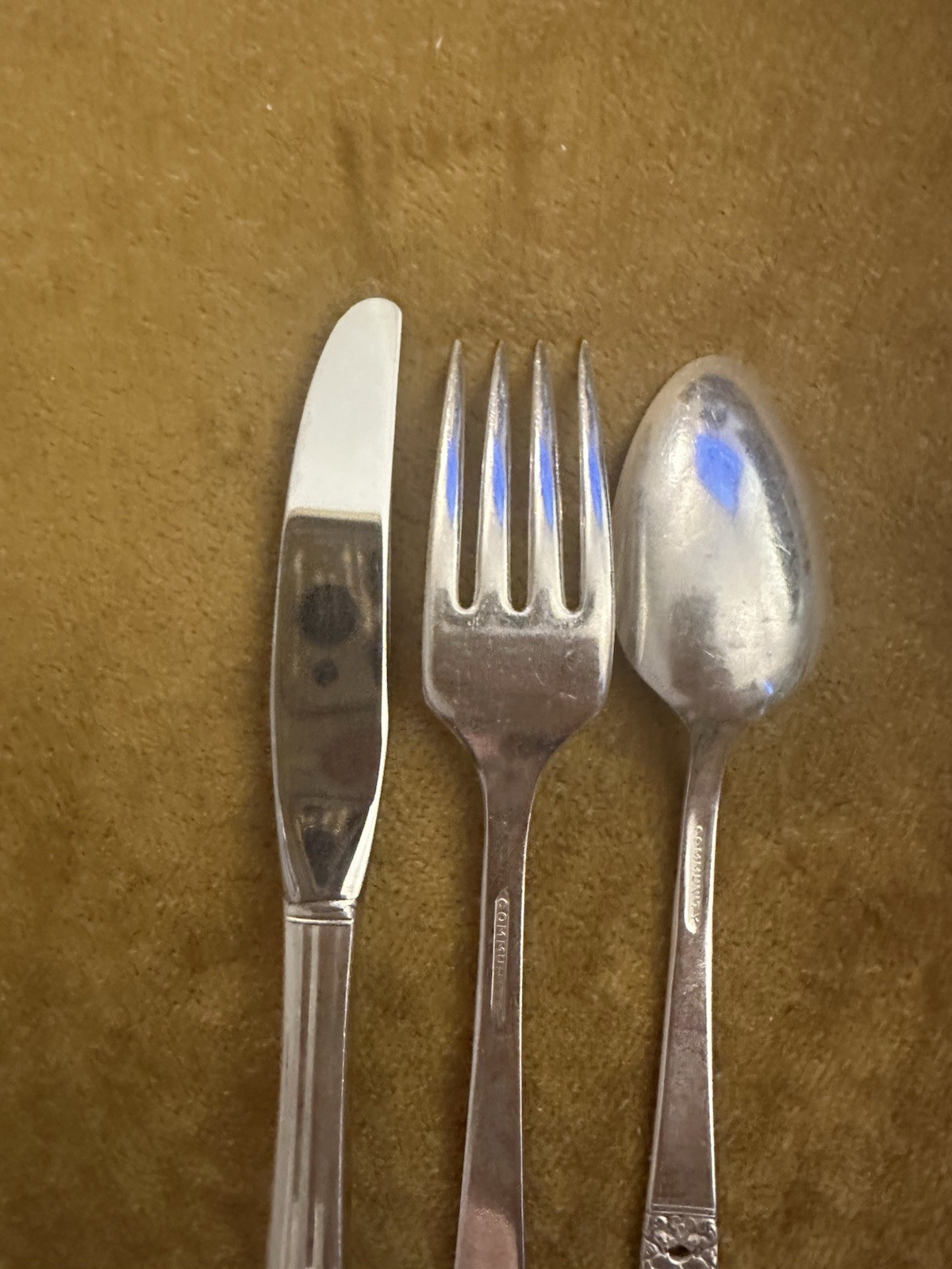 Oneida Coronation 3 Piece Youth Flatware Setting Community Silverplate Flatware