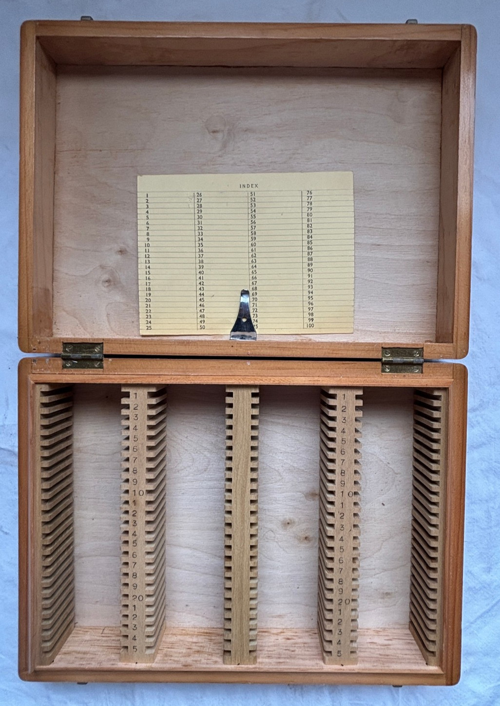PUROHIT Wooden Slide Storage Box