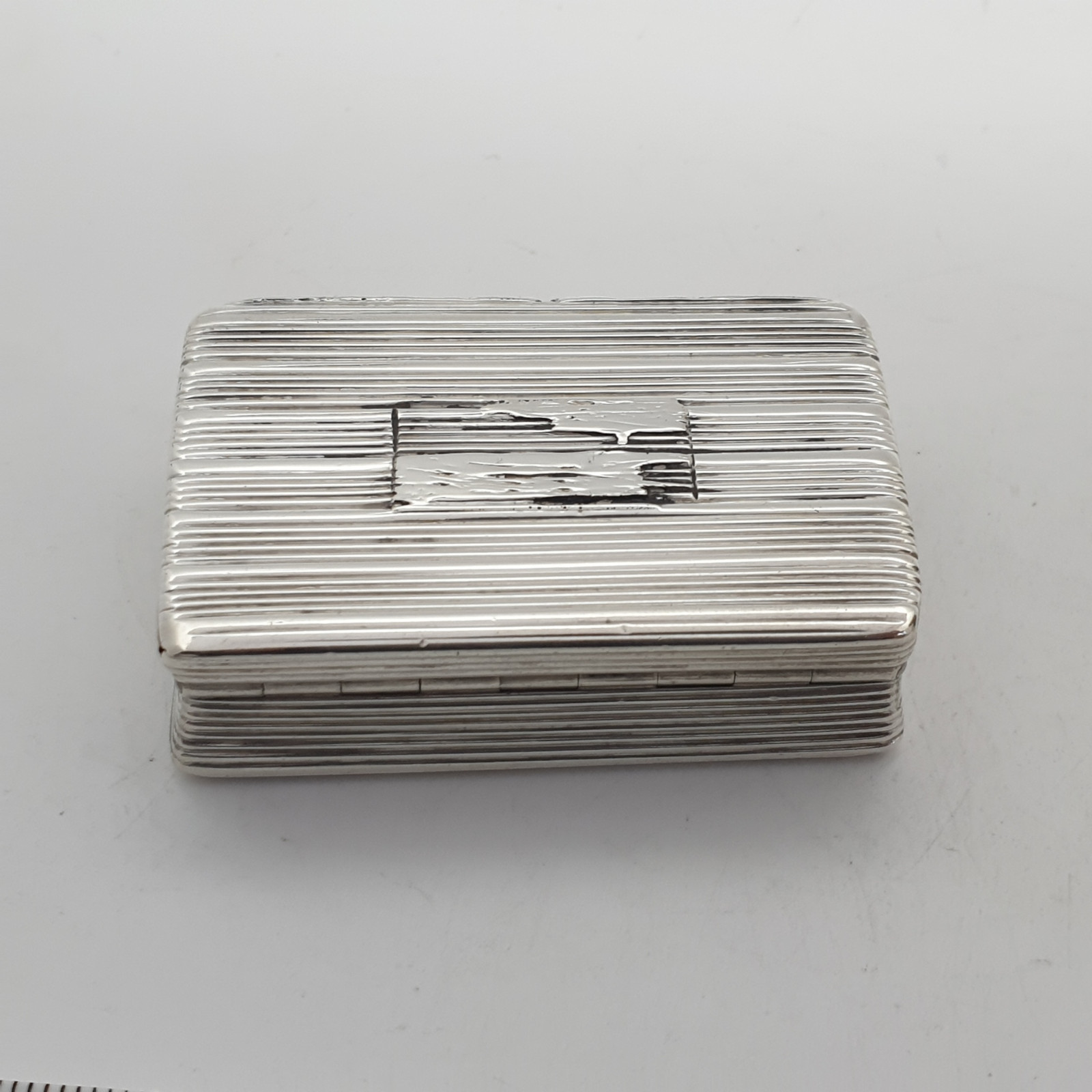 Georgian Sterling Silver Snuff Box Francis Clark Birmingham 1833