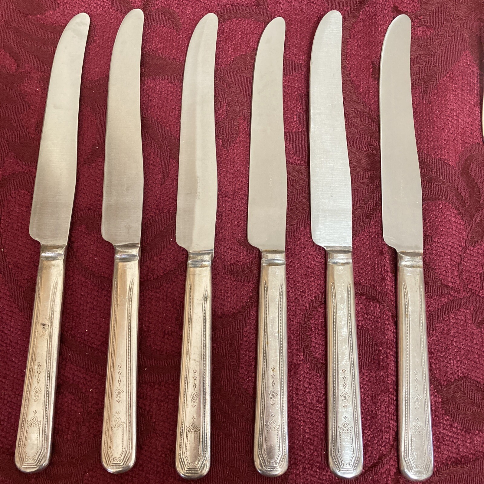 S.E.B. (Samuel E. Bernstein) 6 Silver Plated Place Settings -25 Pieces, 1903