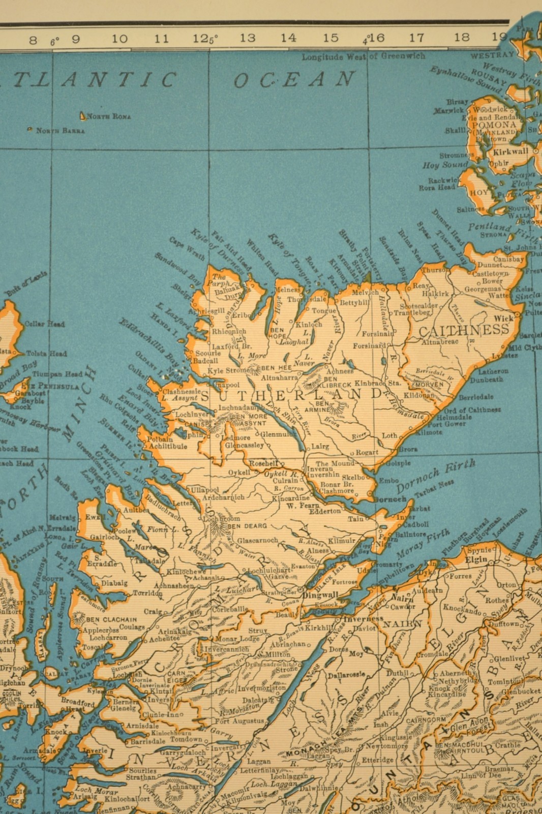 Antique Map of SCOTLAND Wall Art Old Original Edinburgh United Kingdom