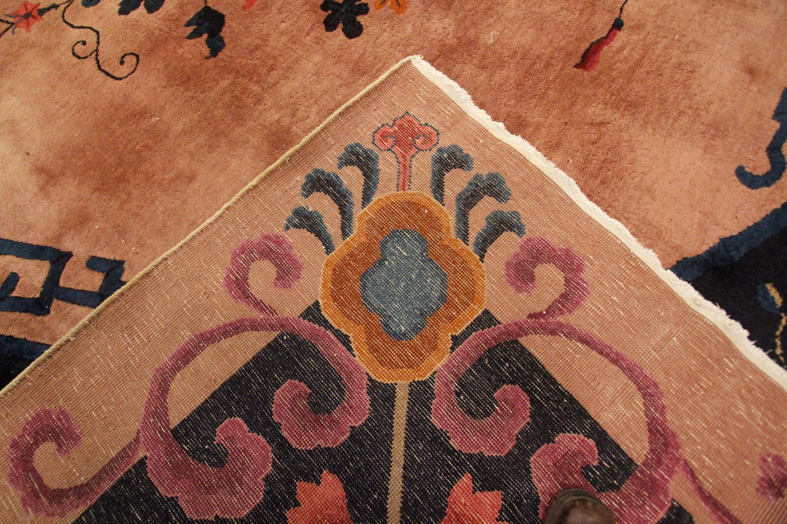 13×21 Antique Art Deco Art Nouveau Handmade Area Rug Rare Beige 388cm x 640cm