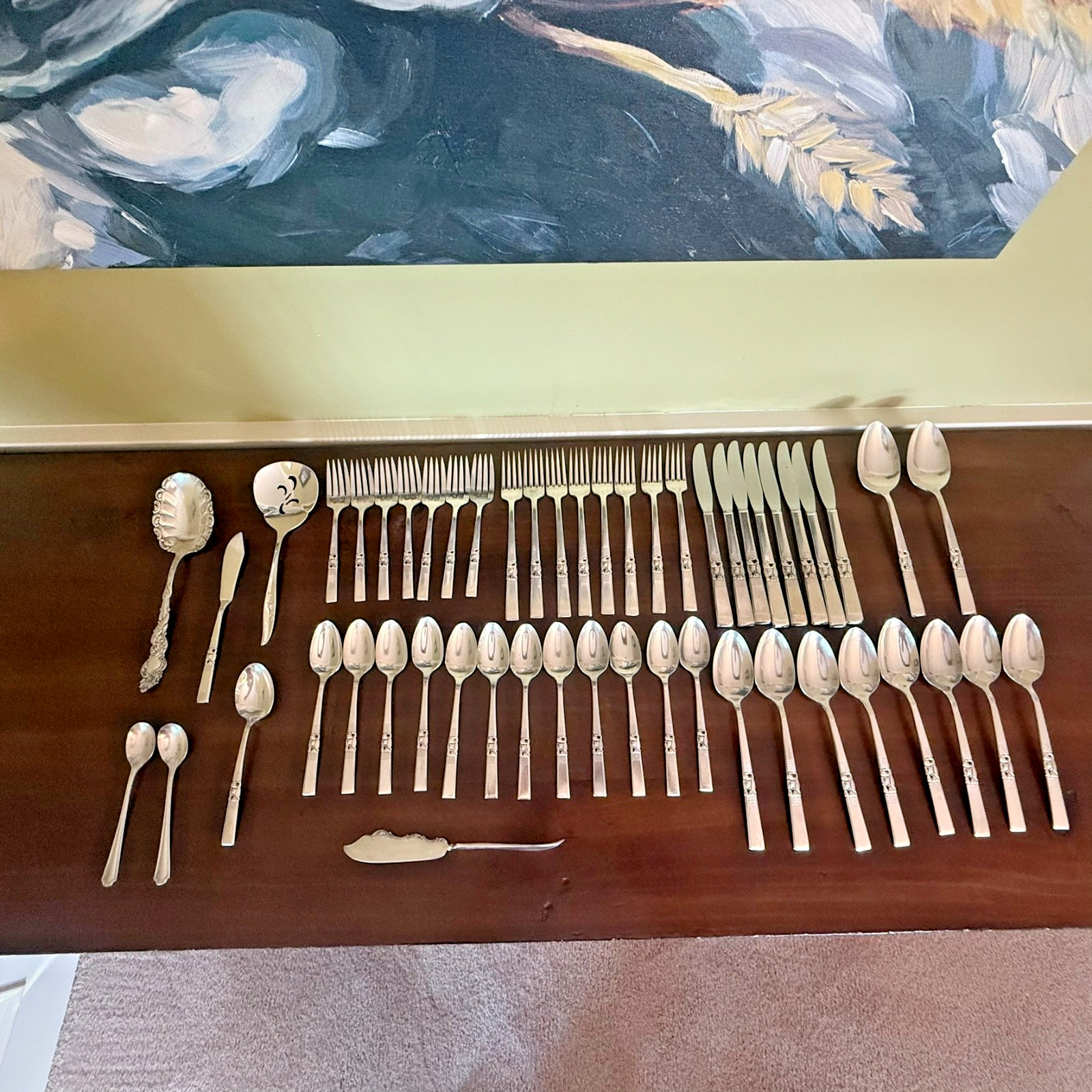 Morning Star (Silverplate, 1948) by ONEIDA SILVER, Community 52 Pc Set