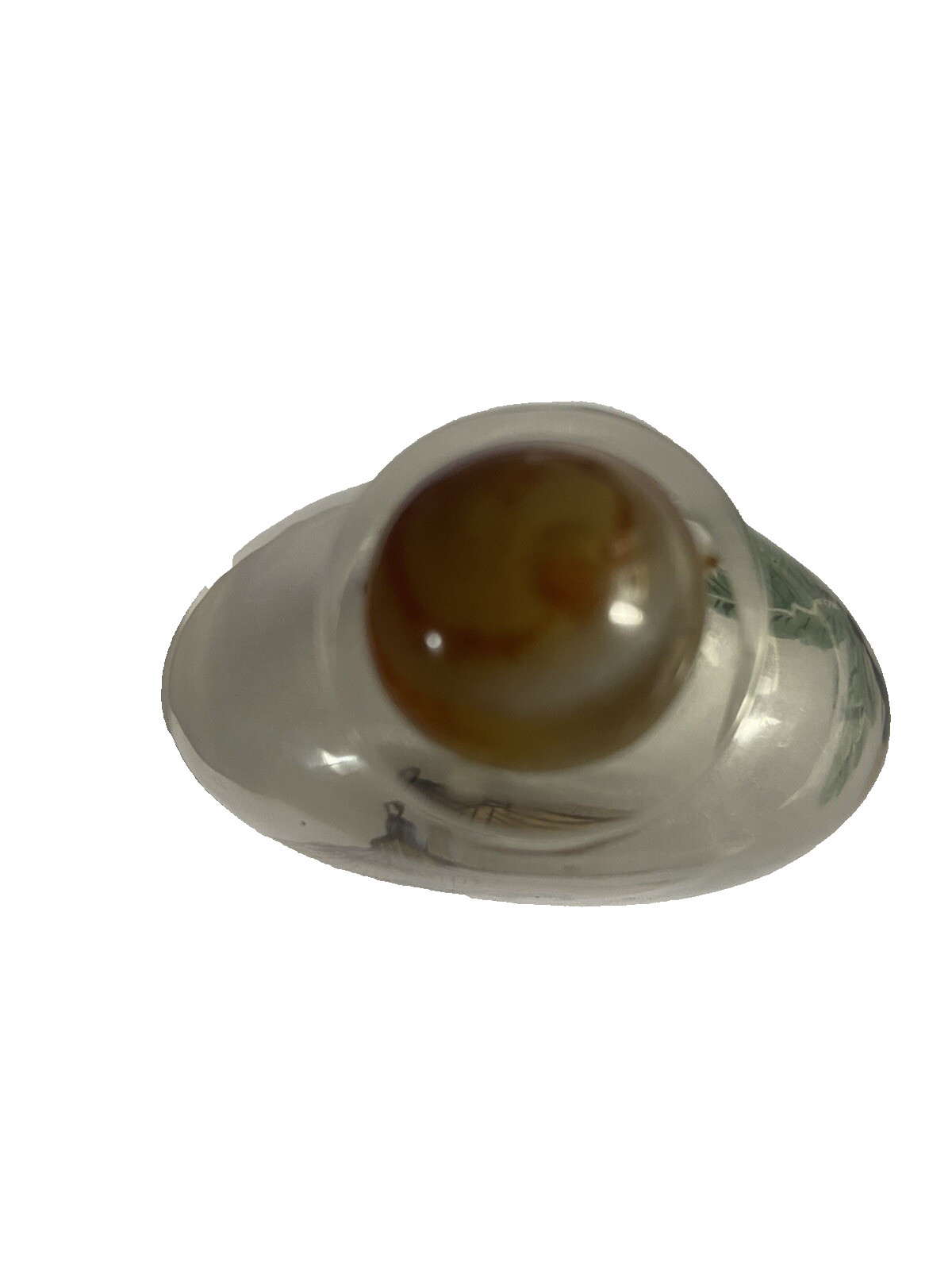 CRYSTAL CLEAR REVERSE PAINTED SNUFF BOTTLE, QING DYNASTY , 1644-1912 AD