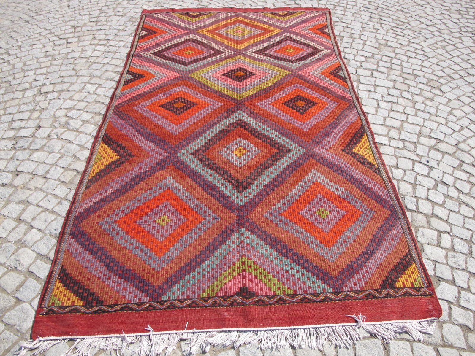 Oushak Anatolian Rugs, 5×10 ft Turkish Kilim Rugs, Hand Woven Colorful Kelim
