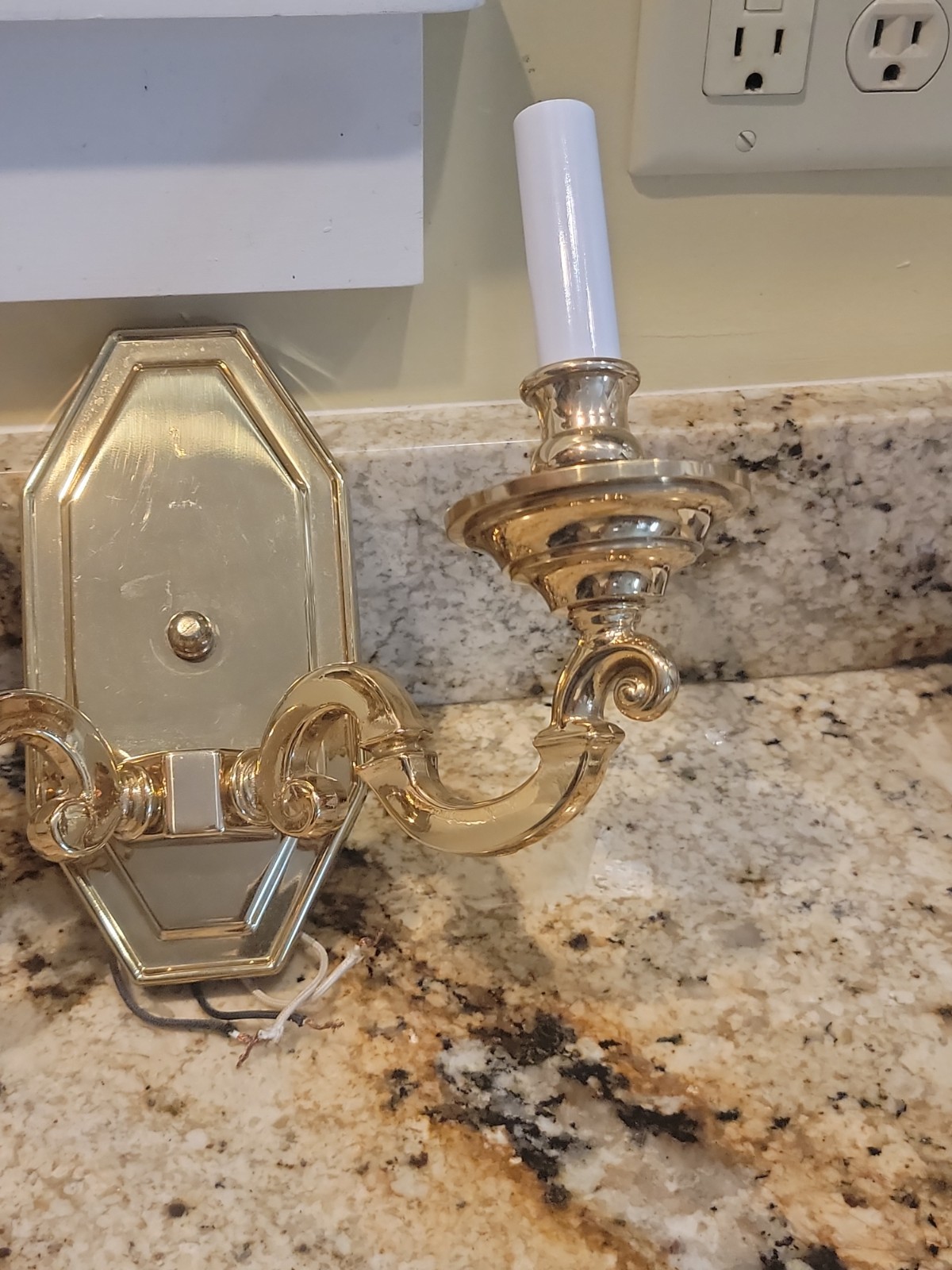 Solid Brass Provincial Style 2-Arm Wall Sconce Hardwire Indoor Light Fixture