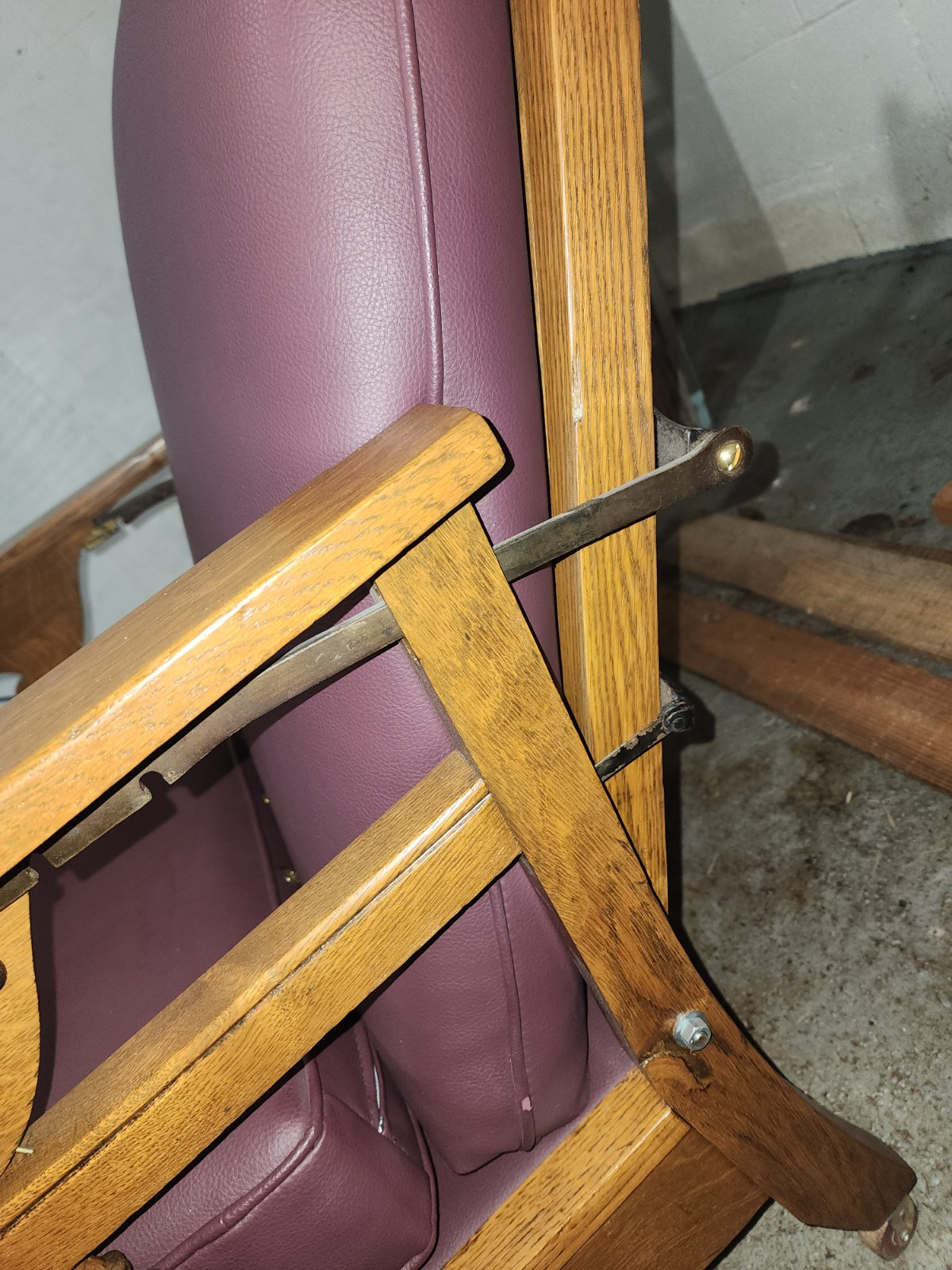 Antique 1890’s Solid Oak Reclining Chair. Beautifully Restored, And Fully…