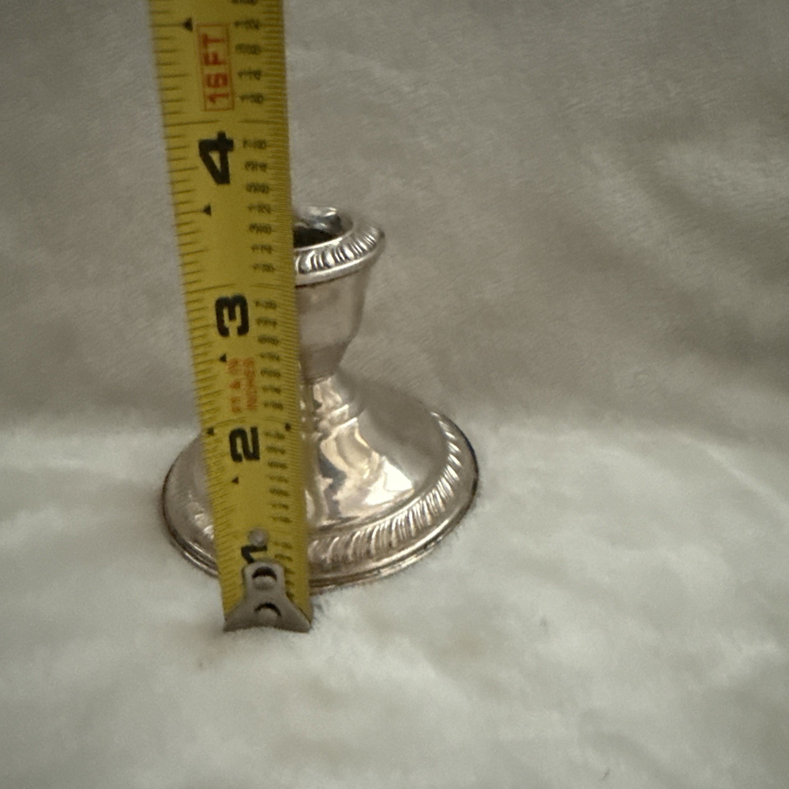 Schweitzer Weighted Reinforced Sterling Silver Base Candlestick Holder Vintage