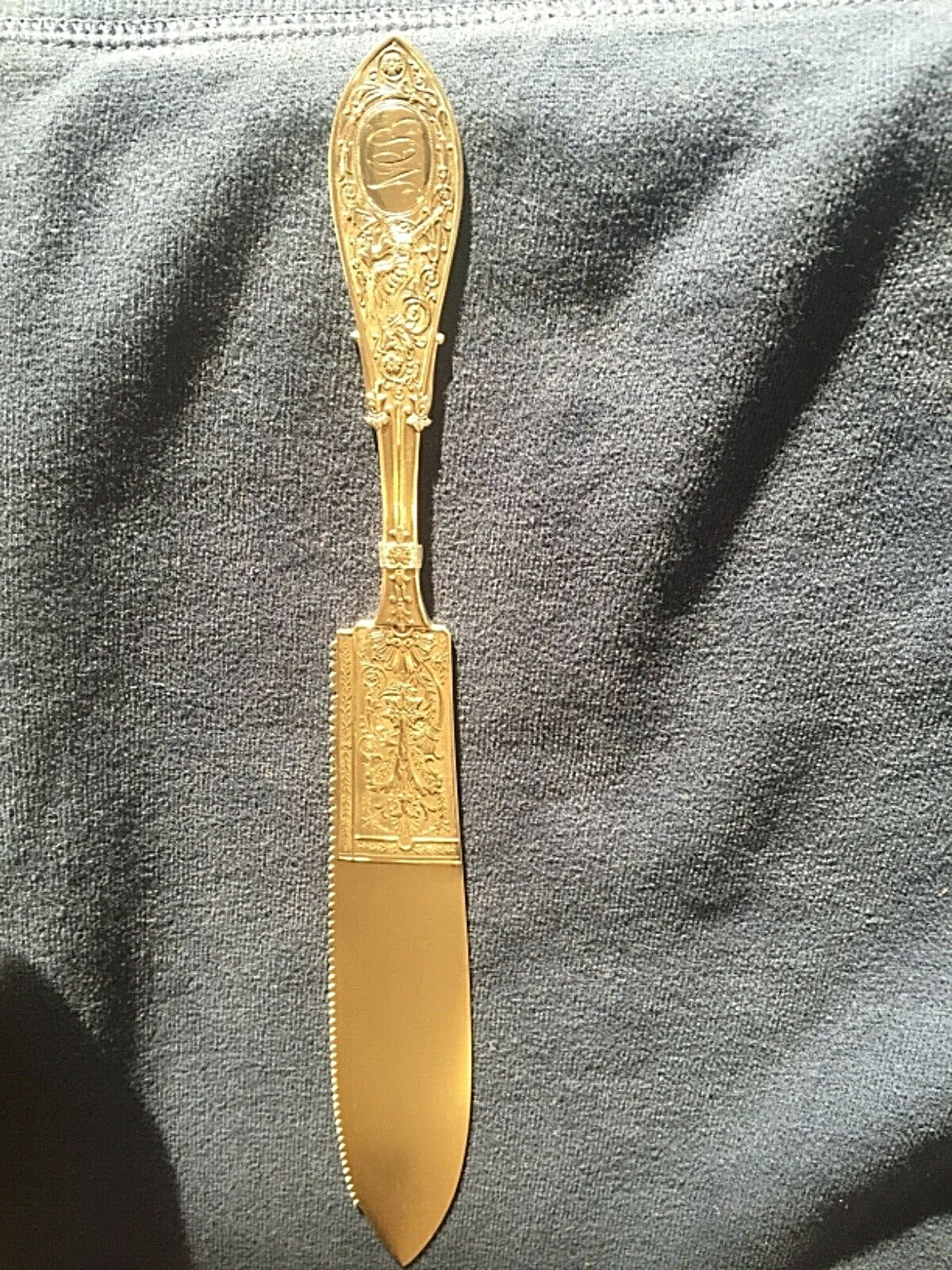 GORMAN Whiting Arabesque Sterling * Museum * Quality Cake/ Ice Cream Knife 10”