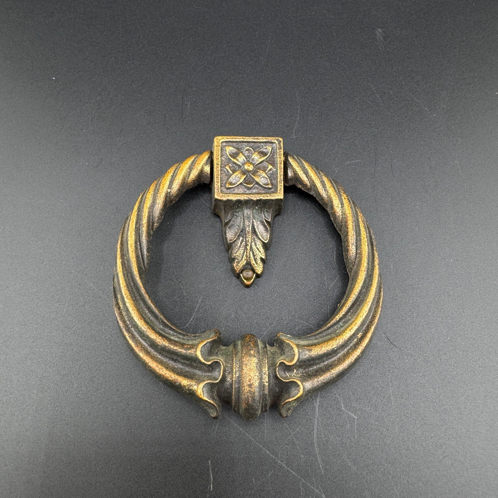 Vintage 1930s Victory Ring Large Rope Design Drop Pull Handle – Cast Iron