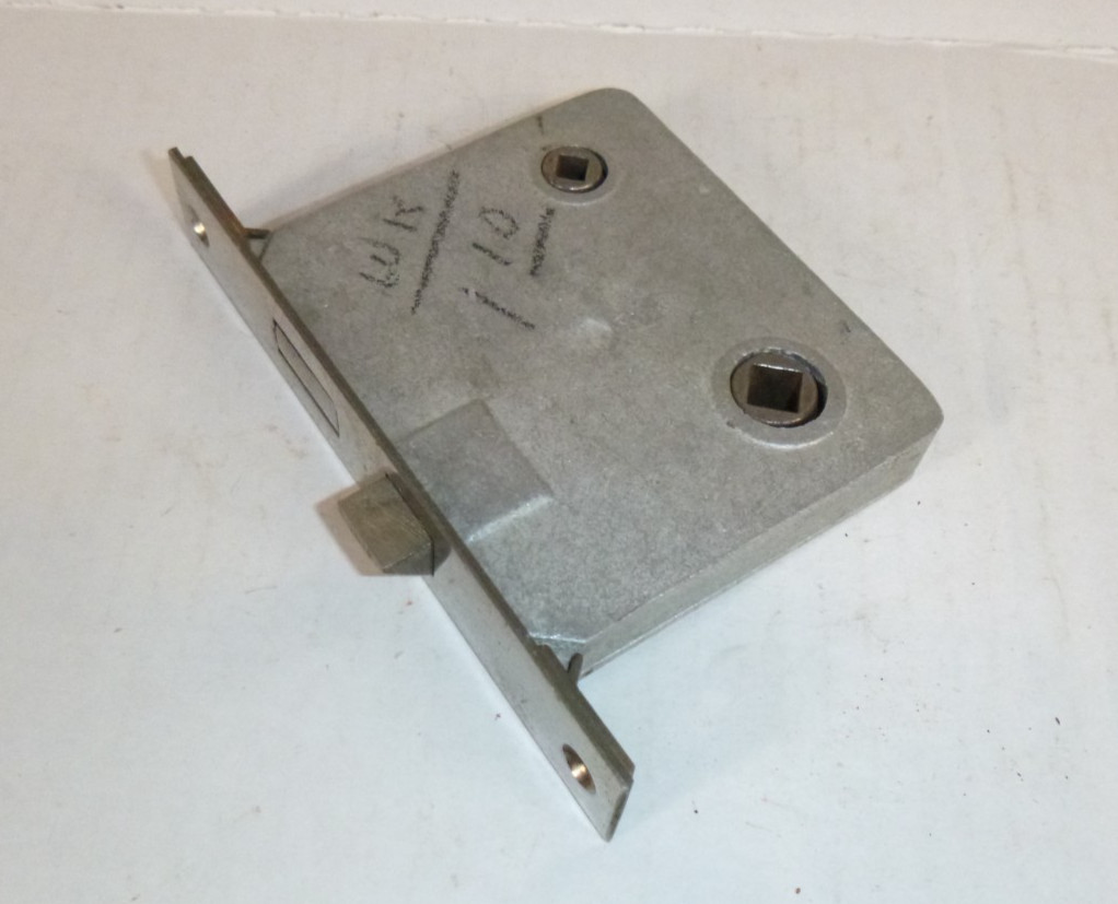 NOS Vtg Antique Mortice Latch Shiny Chrome Face 5-1/4×7/8″