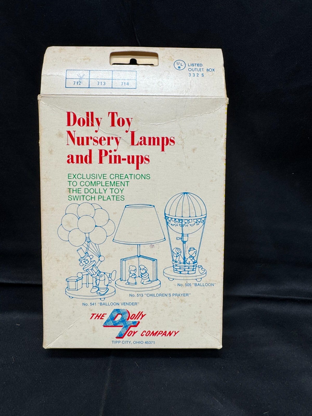 Vintage Light Switch Plate Cover Hot Air Balloon Dolly Toy Company New in Box