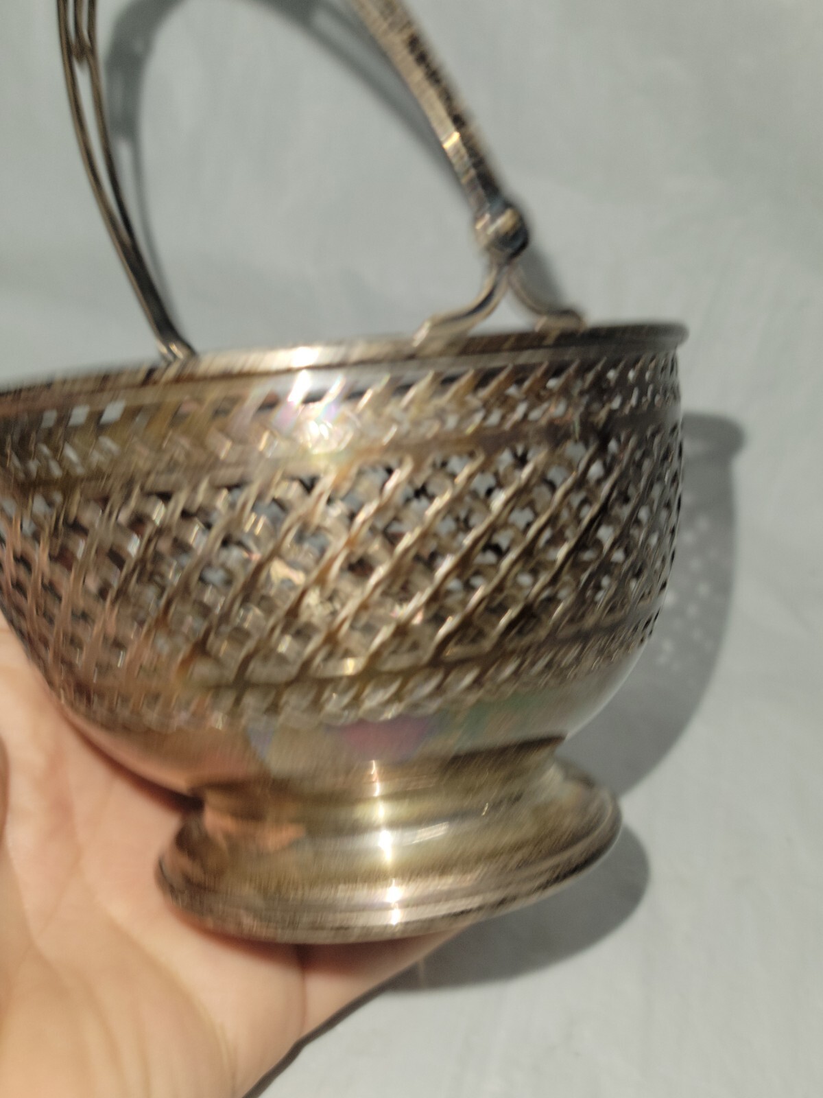 Exemplar by Watson Open Work Sterling Silver Sugar Bowl Basket Style 98 G. 5000
