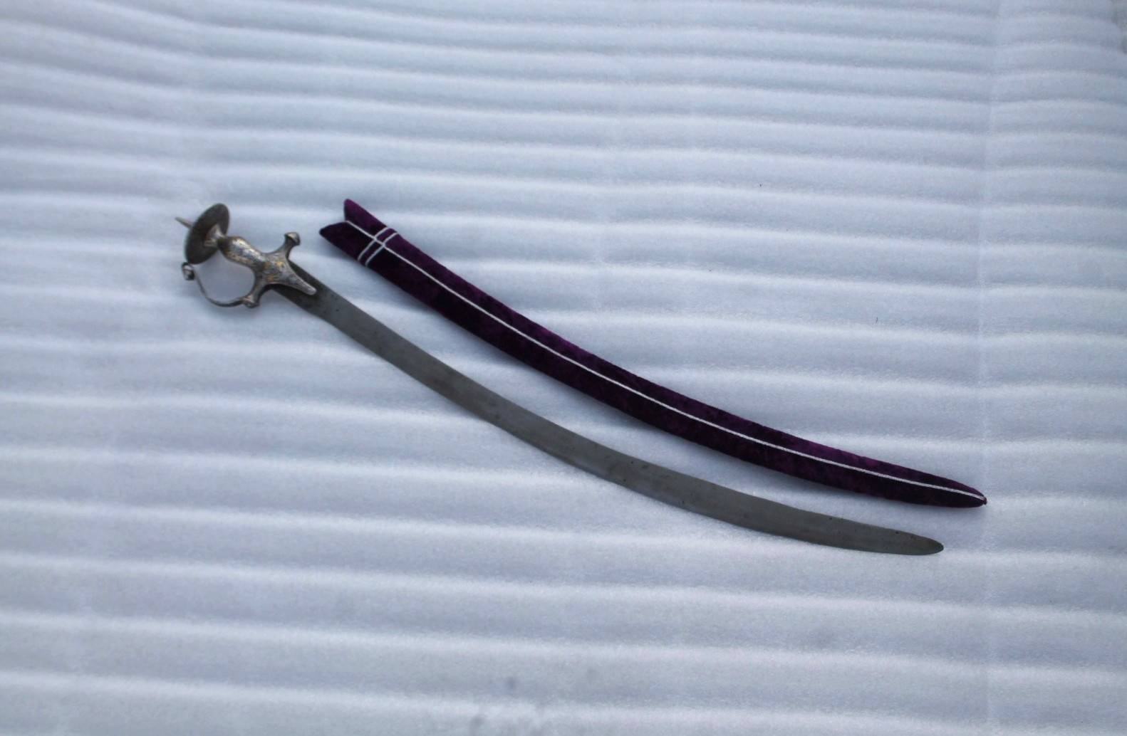 19TH CEN. old antique mughal Rajput wootz blade gold & silver damascened sword