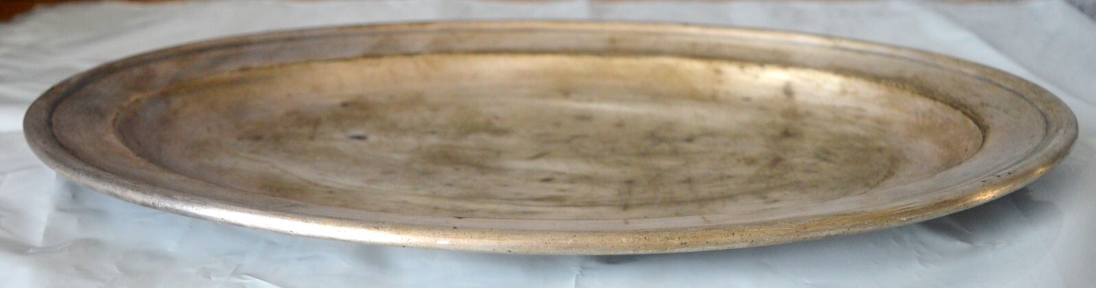 ANTIQUE WARSZAWA NORBLIN & Co SILVER PLATED BRASS OVAL TRAY POLAND CARIST BOWL