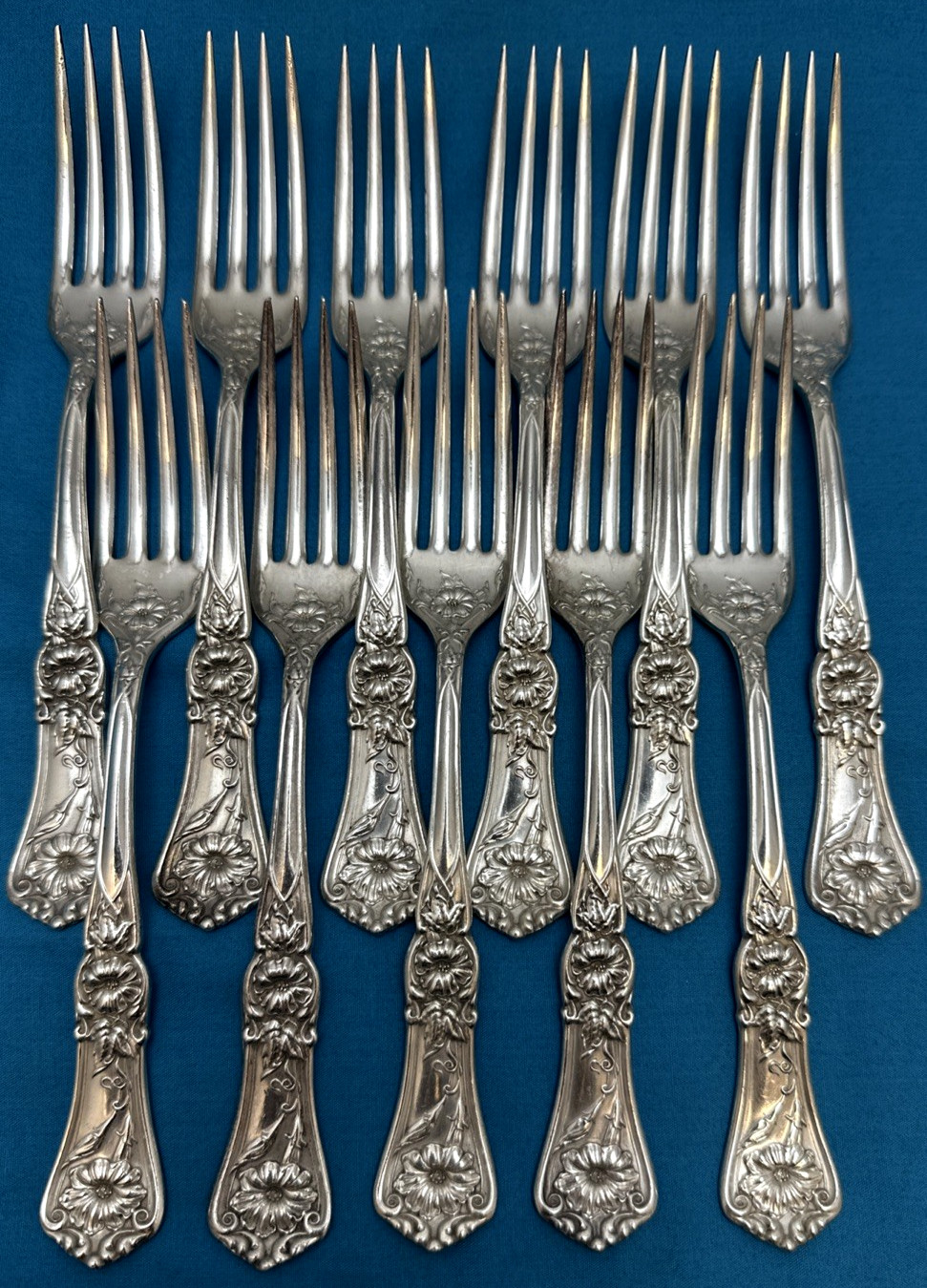 11 Pc 1906 GRENOBLE / GLORIA Silverplated DINNER FORKS Wm A Rogers