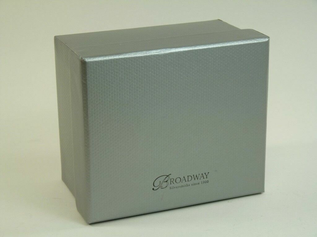 BROADWAY & Co – Sterling Silver – Black Glass and Silver VASE – 9″
