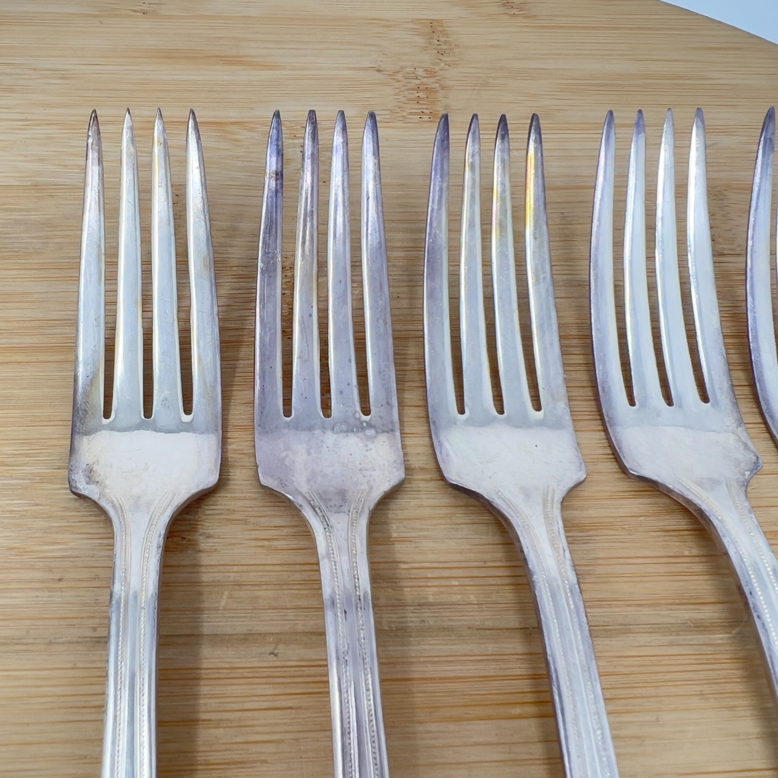 Penco Silver Plate PEV1 Dinner Forks Set Of 5