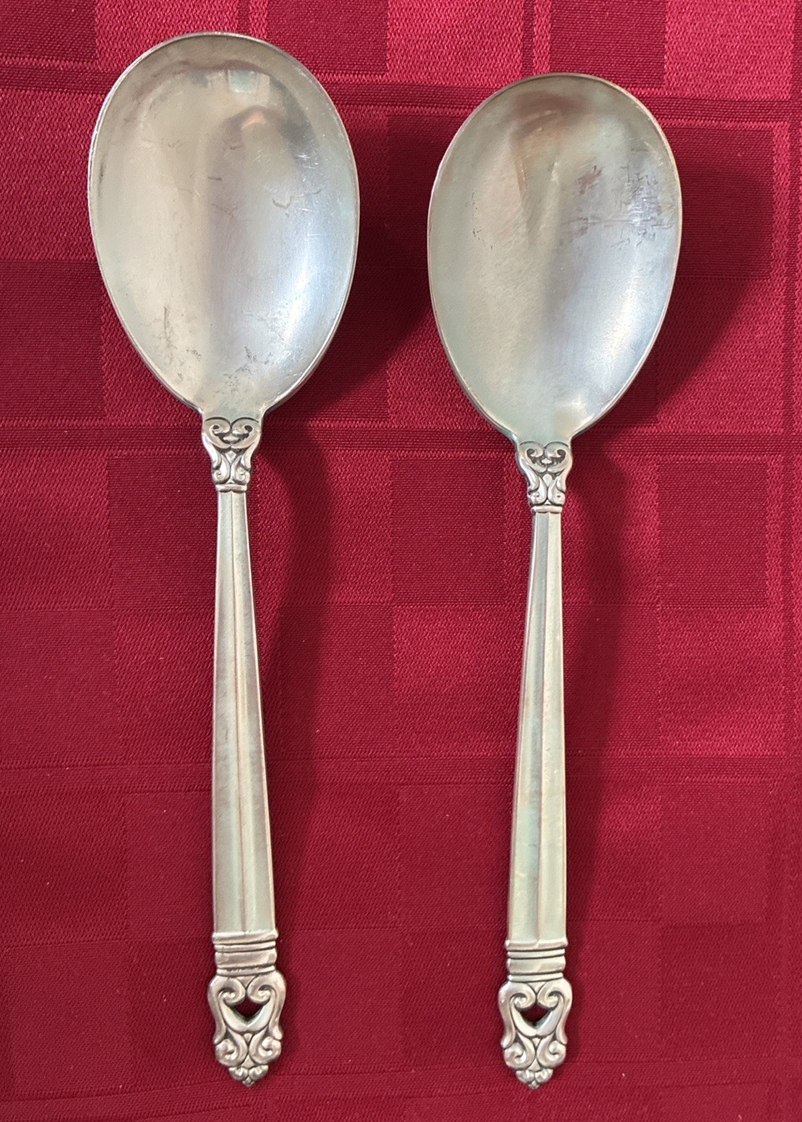 Royal Danish by International Sterling Silver Gumbo Soup Spoon 7 1/4″ Set Of 2