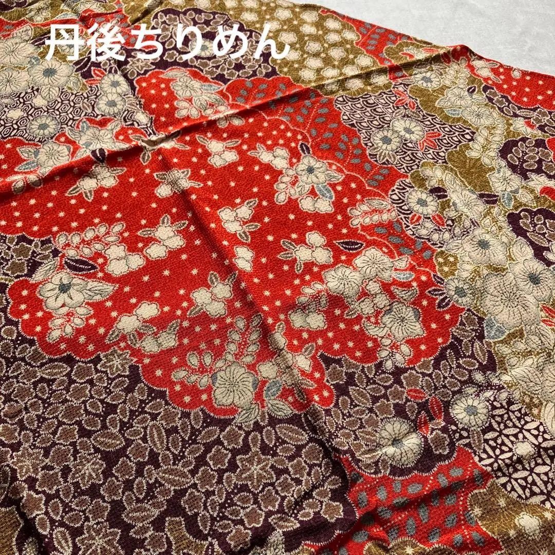 Tango Chirimen Furoshiki Vintage Rayon Interior Wrap 27.5×27.5in