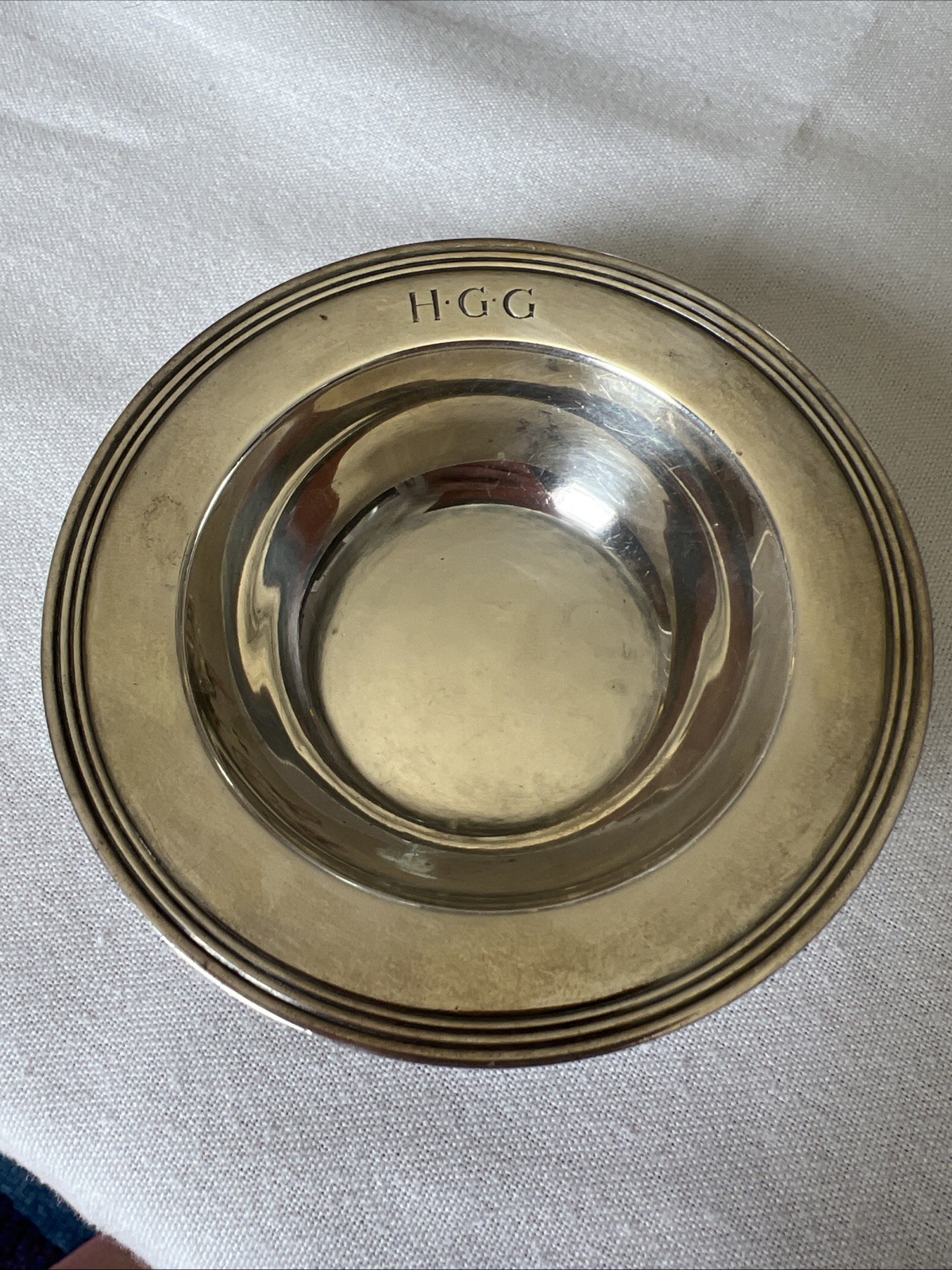 Tiffany & Co. Antique Nut Dishes Sterling Silver 925 Monogram HGG. Set of 4