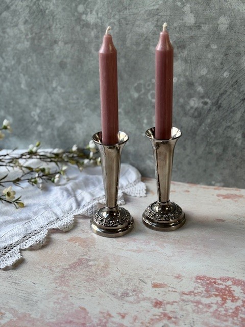 Vintage Silver Plated Candlesticks – Ianthe by Ian Heath England