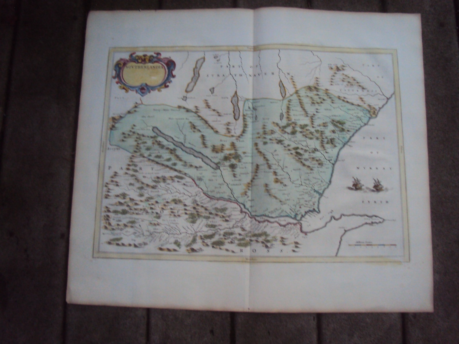 ca 1654 Joan Blaeu Scotland Southerlandia Map