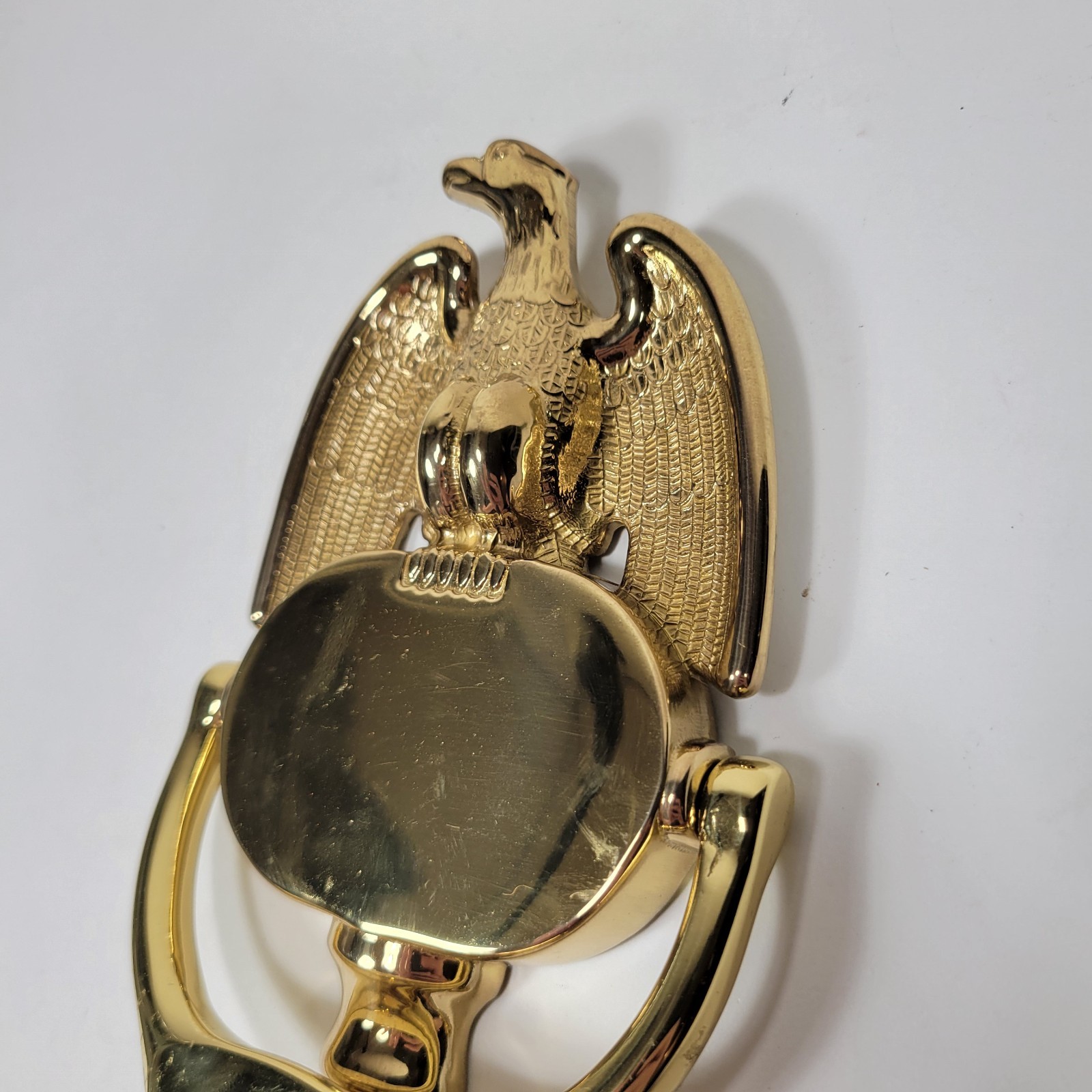 VTG Brass American Eagle Door Knocker 8” MCM Bicentennial Patriotic Regency