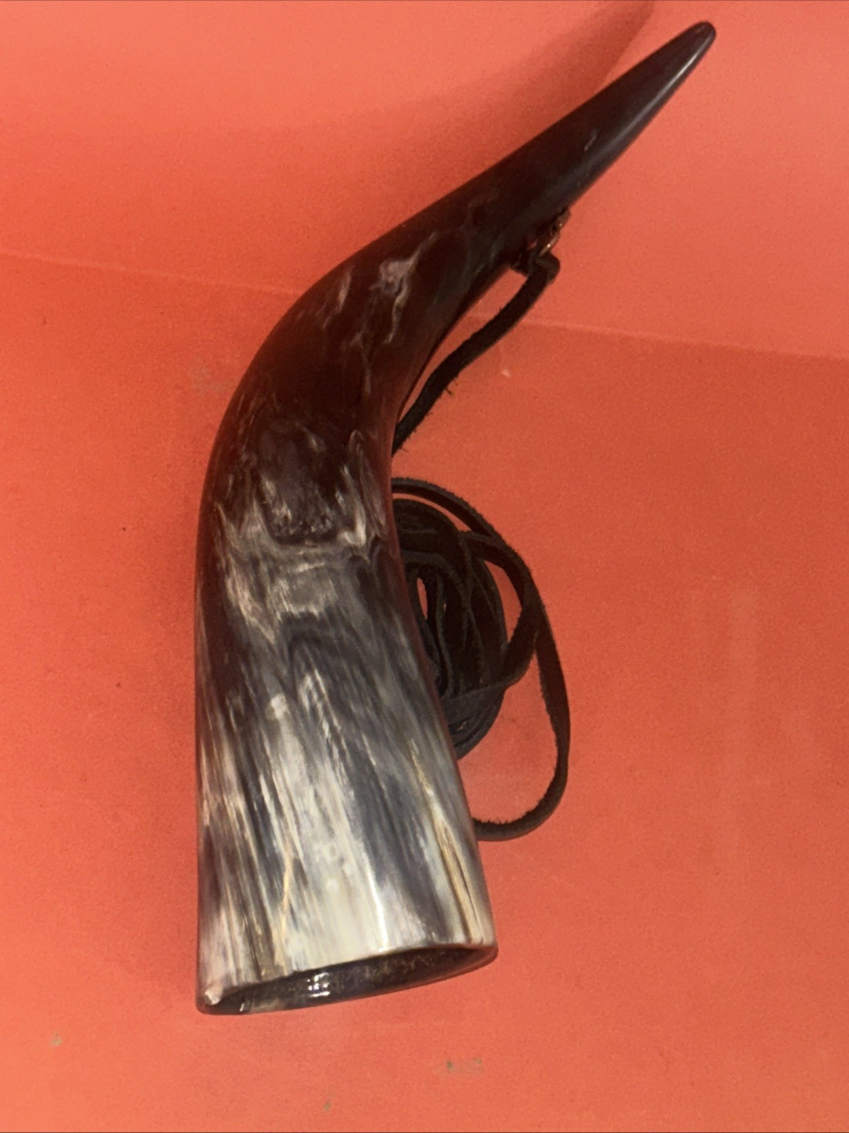 Vintage Renaissance 14″ Inch Drinking Horn Hand Crafted With Strap