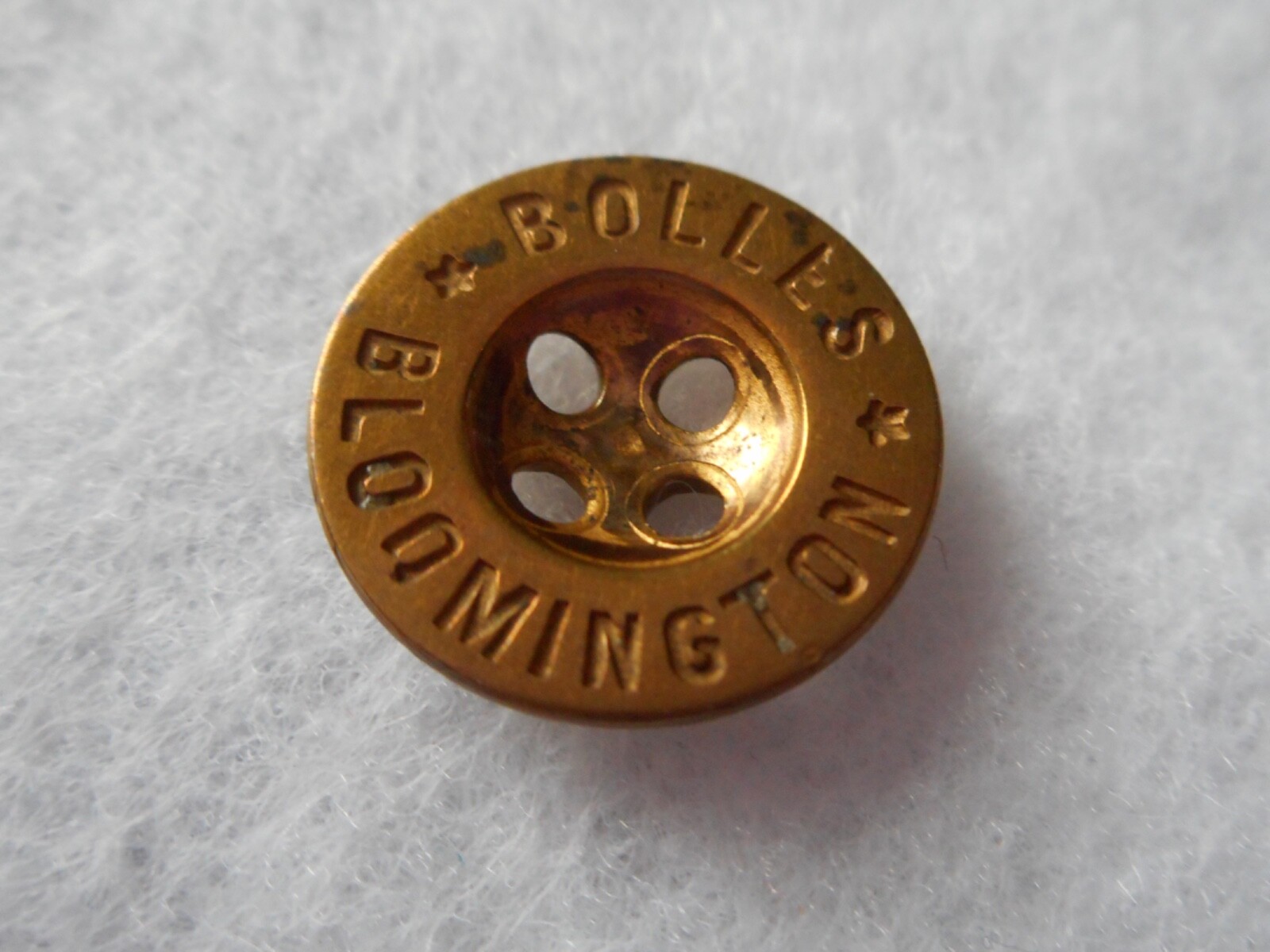 Antique Brass Suspender Button – Bolles Tailor Shop Bloomington, IL Paris Back