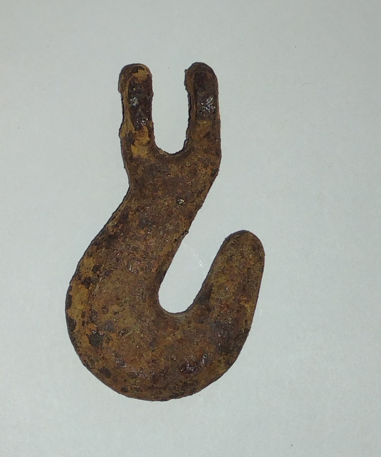 Vintage, Antique Old Heavy Rustic Wrought Iron Hook Approx. 3.25″ x 2″ Inches