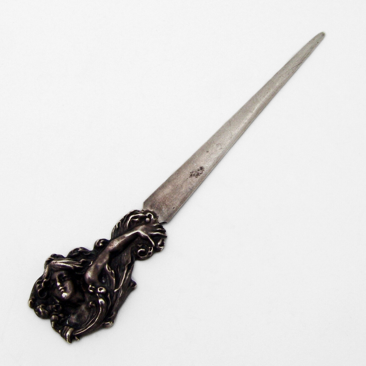Art Nouveau Lady Letter Opener William Kerr Sterling Silver